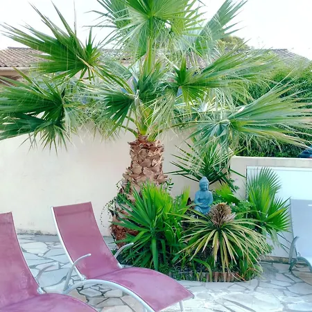 Reve D'azur En Bord De A La Nartelle Avec Piscine Dans La Residence, Terrasse, Bbq, 2 2 Sdb De 35m2 Draps Inclus סן-מקסים