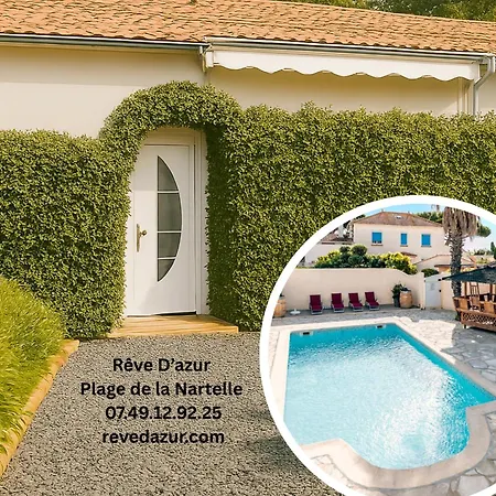 T3 De 35m2 - Bord De - Piscine Partagée -parking - Bbq - 2 2 Salles De Bain *