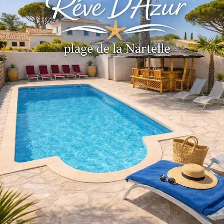 Hébergement de vacances T3 De 35m2 - De La Nartelle à 200m- Piscine Partagée -parking - Bbq - 2 2 Salle De Bains Pour Un Calme&détente à Quelques Pas De La Plage- Check-in 15h à 20h Maximum- Propriété Le Rêve D'azur Maxime Sainte-Maxime