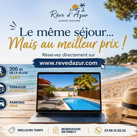 T3 De 35m2 - De La Nartelle à 200m- Piscine Partagée -parking - Bbq - 2 2 Salle De Bains Pour Un Calme&détente à Quelques Pas De La Plage- Check-in 15h à 20h Maximum- Propriété Le Rêve D'azur Maxime * Sainte-Maxime